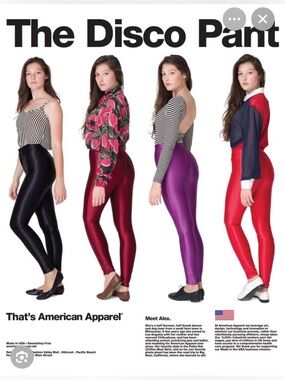 American Apparel Disco Pant — Black, Size S